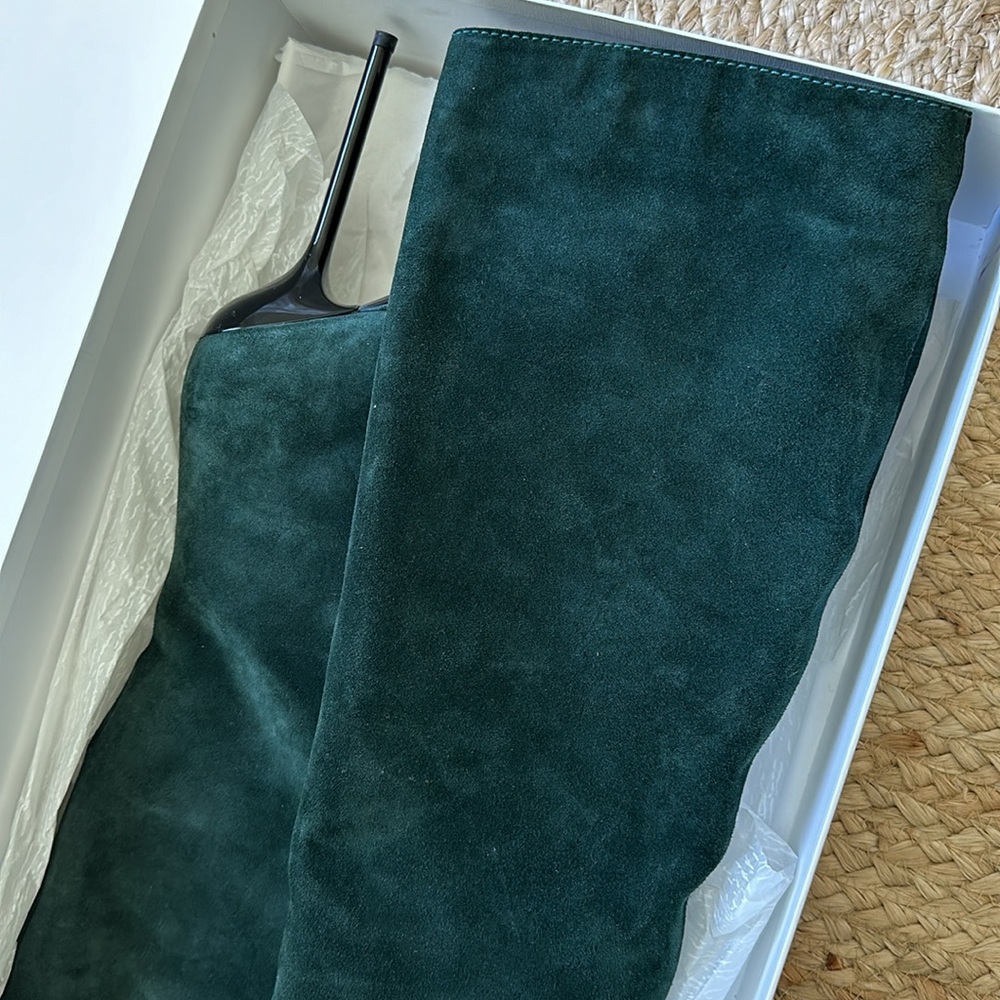 Giuseppe Zanotti Green Suede High Boots with Box Size 39 - Picture 7 of 11